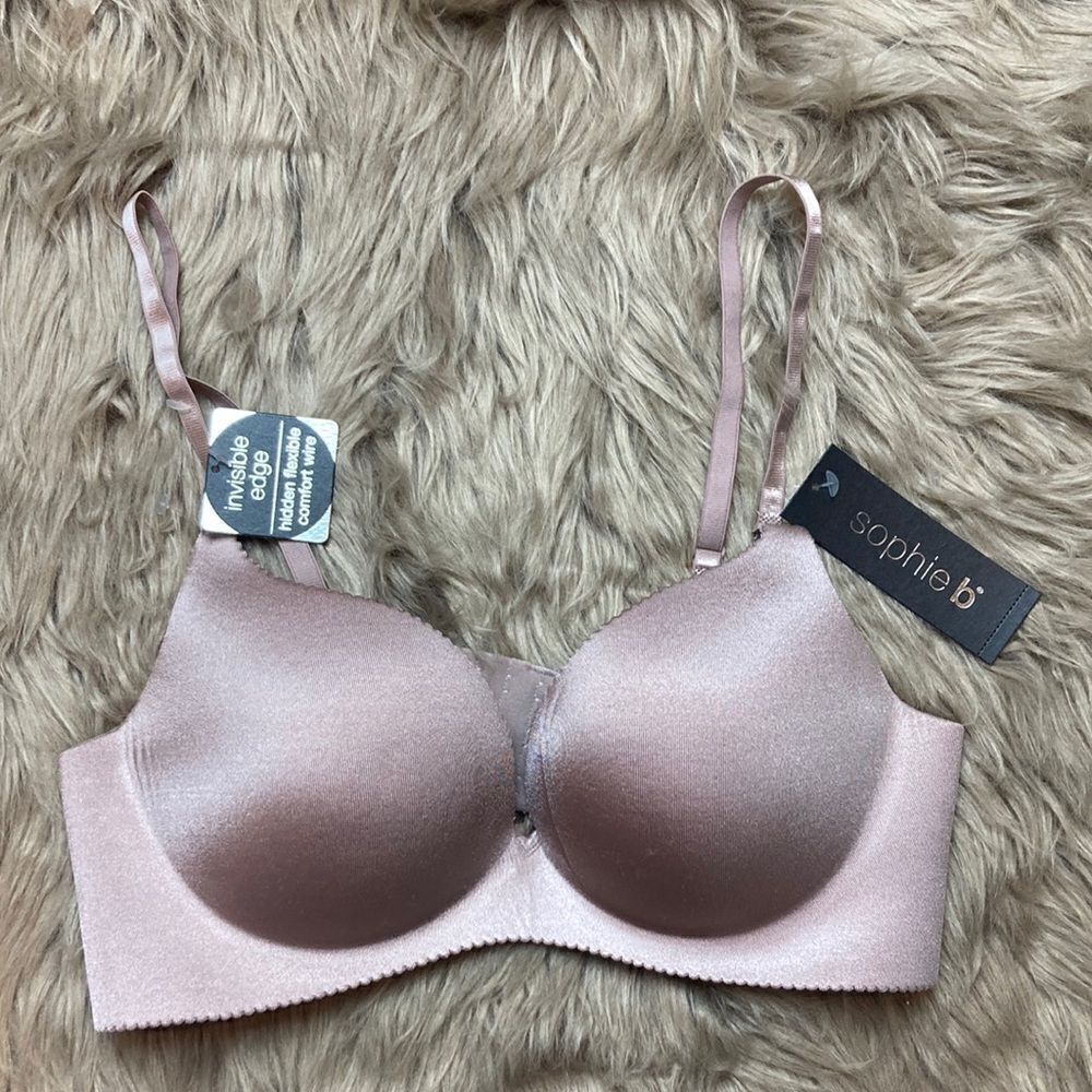 Sophie b. Push-up Satin Invisible Edge Hidden Flexible Comfort Wire Bra